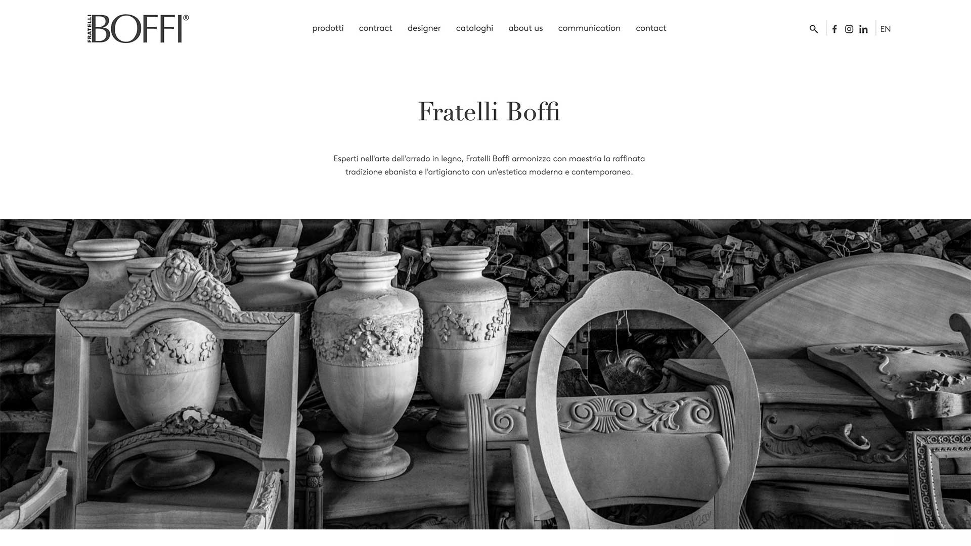 Pagina Azienda del sito web Fratelli Boffi