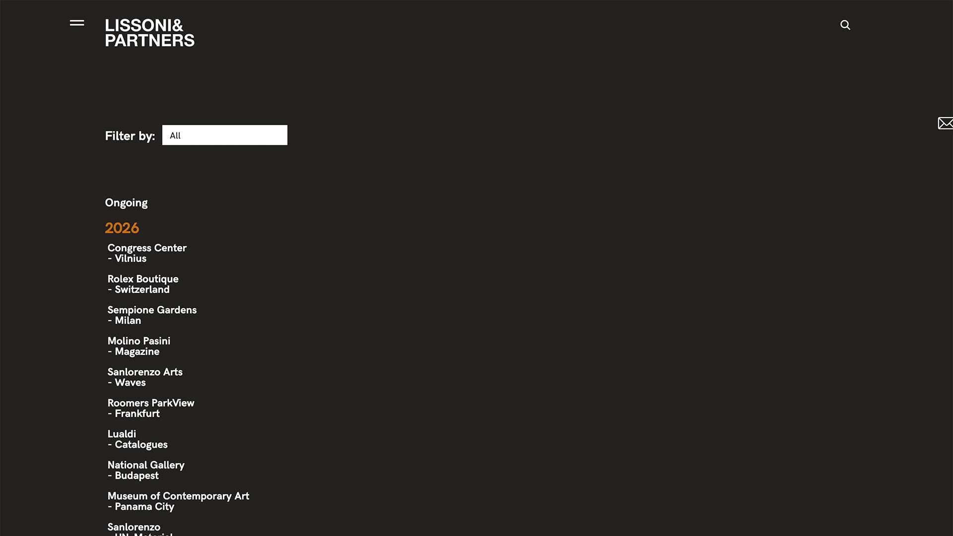 Timeline storica dello studio Lissoni & Partners